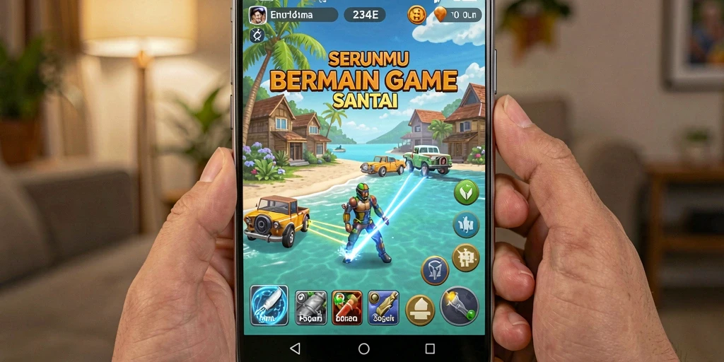 Screenshot utama 234E menampilkan gameplay santai yang mengasyikkan.