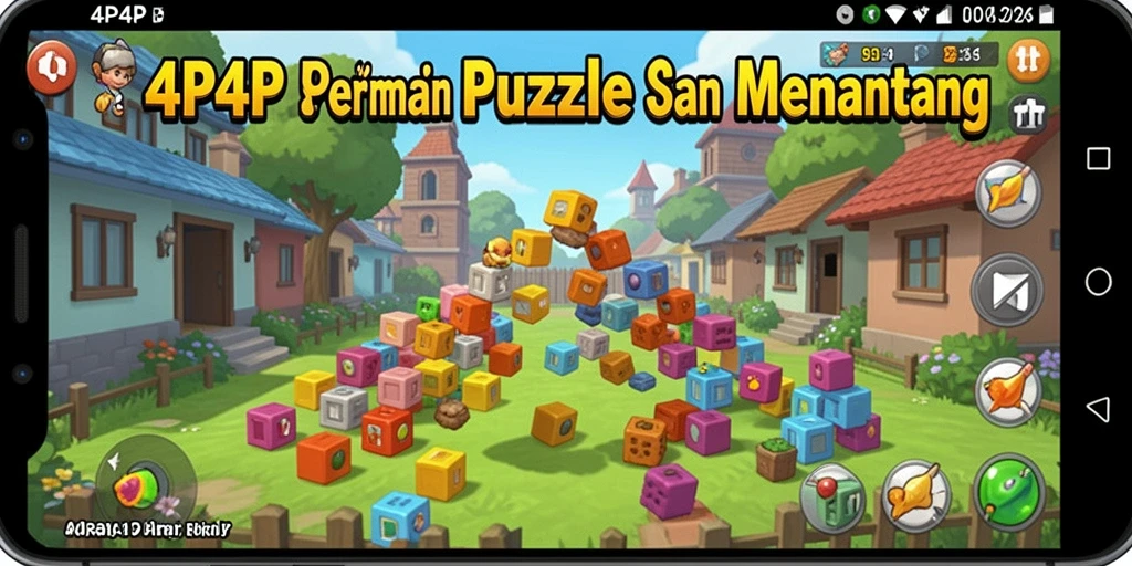 Tampilan gameplay <strong>4P4P</strong> yang menantang dengan berbagai teka-teki menarik.