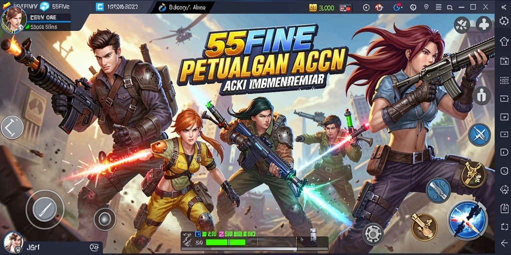 Screenshot gameplay menampilkan aksi mendebarkan di 55FIVE.