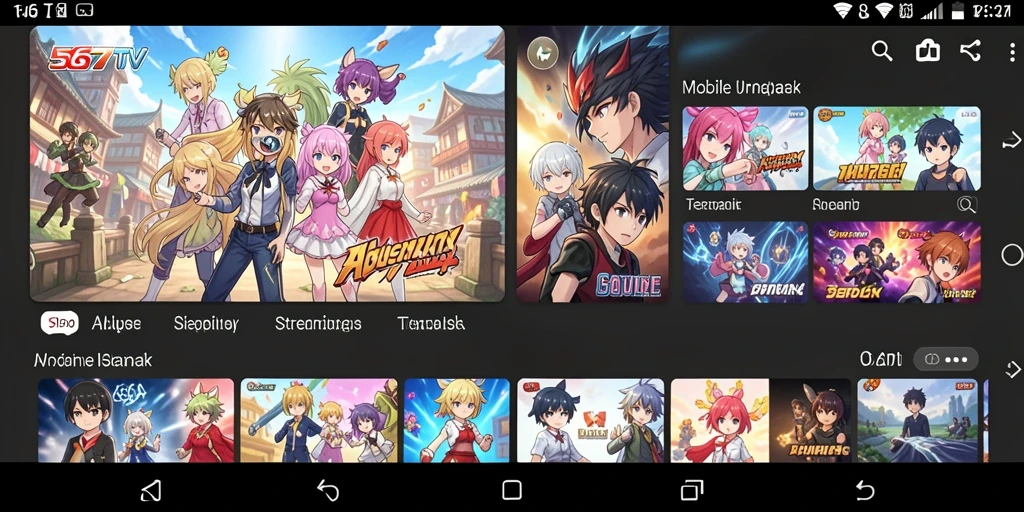 Tampilan gameplay anime dari 567TV yang menarik.