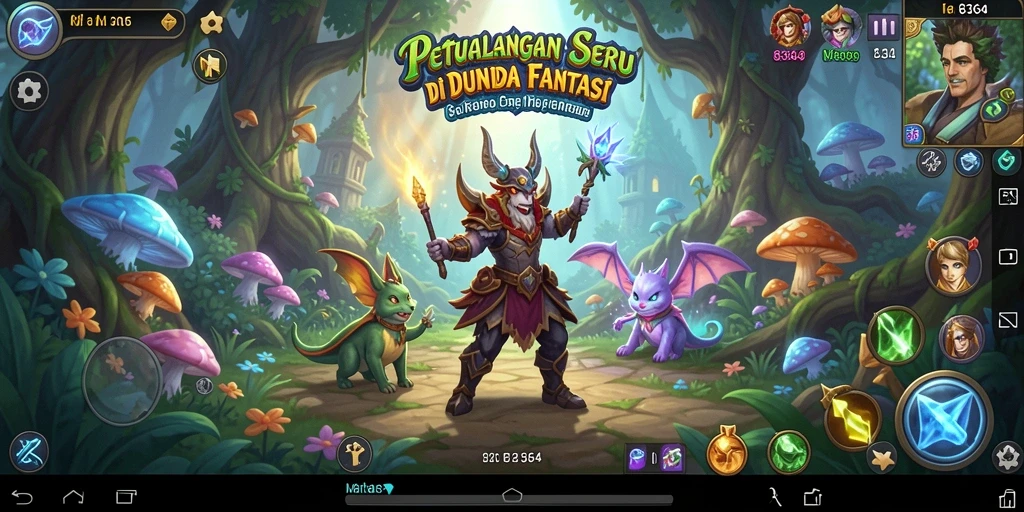 Screenshot menunjukkan aksi seru di dunia petualangan 8364.