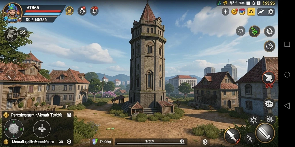 Tampilan gameplay menara pertahanan yang penuh strategi dan keseruan.