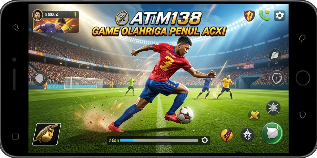 Tampilan gameplay yang menggembirakan dari ATM138 dalam pertandingan olahraga.