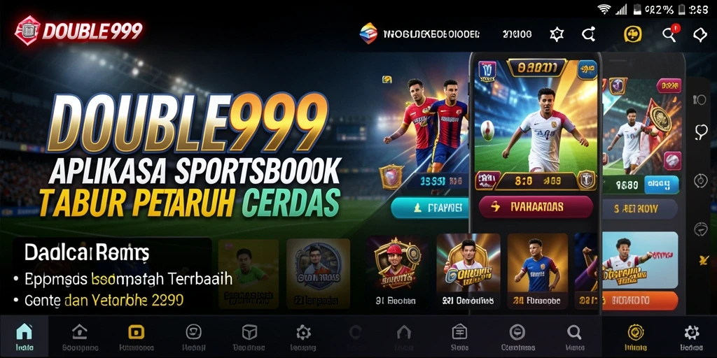 Tampilan dinamis dari gameplay taruhan olahraga di DOUBLE999.