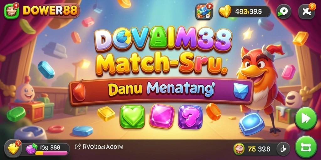 Tampilan gameplay DOWER88 yang seru dan penuh warna.