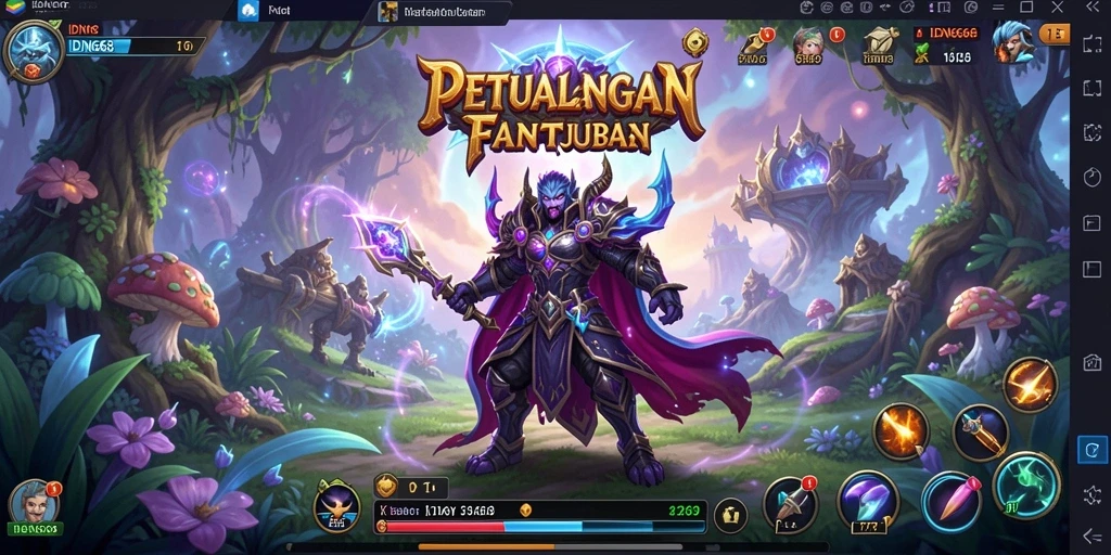 Tampilan gameplay IDN668 di dunia fantasi yang menakjubkan.