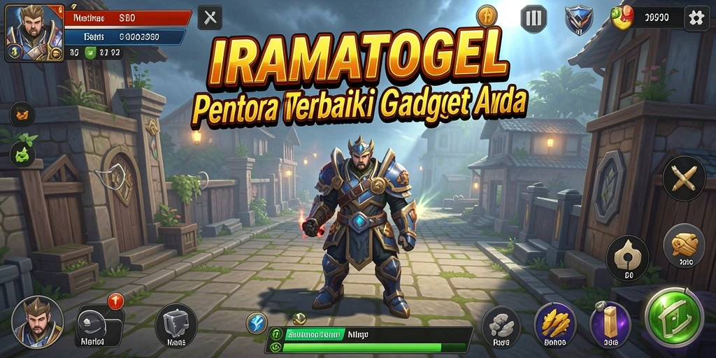 Tangkapan layar gameplay IRAMATOGEL dengan menara yang sedang bertempur melawan gelombang musuh.