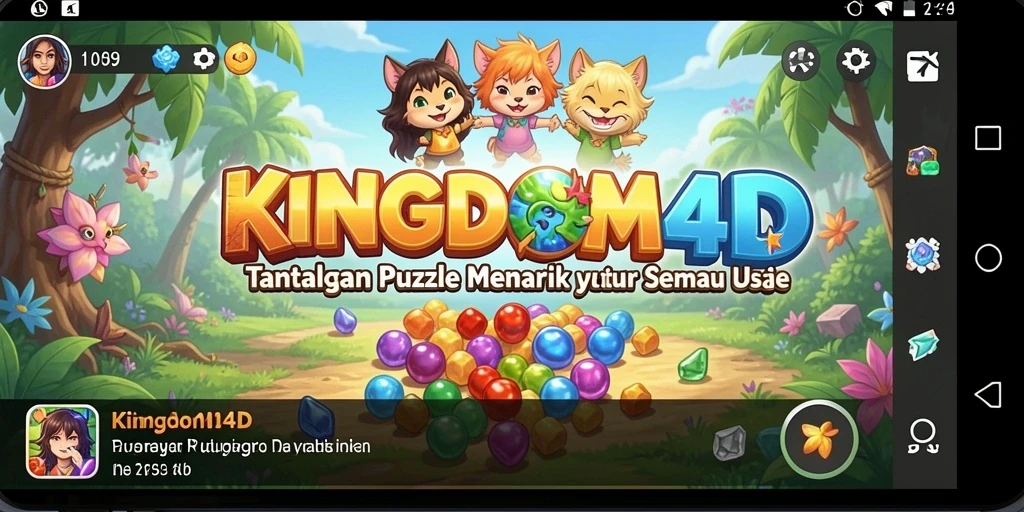 Tampilan gameplay menantang dari KINGDOM4D saat menyelesaikan puzzle.