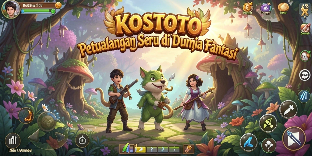 Screenshot gameplay KOSTOTO yang menampilkan aksi seru dalam petualangan.