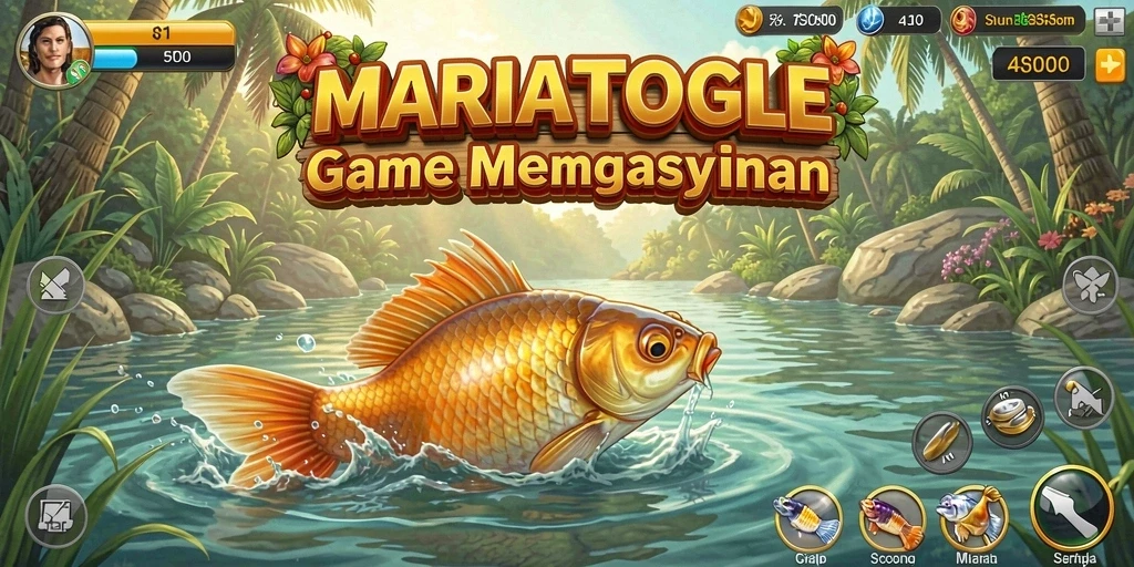Gameplay seru di MARIATOGEL dengan berbagai ikan menarik.