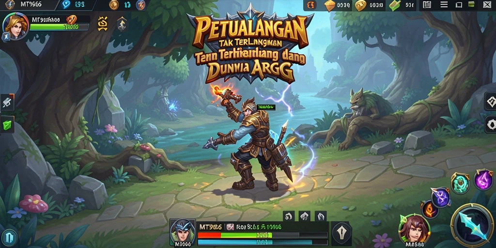 Tampilan gameplay MT966 yang mendebarkan dalam dunia ARPG penuh aksi.