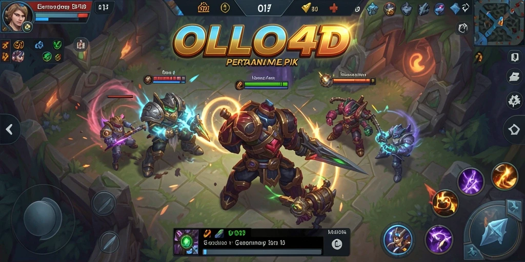 Tampilan gameplay MOBA yang menegangkan dan penuh strategi.