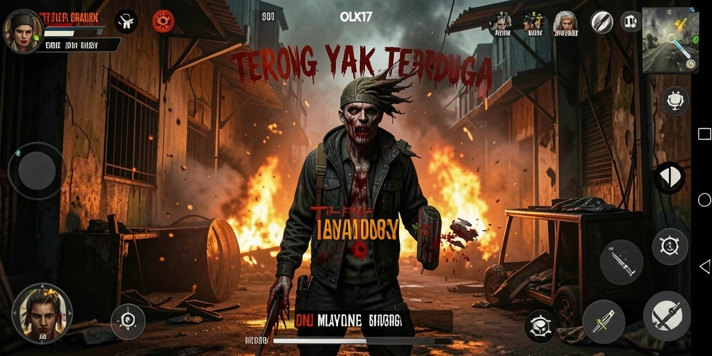 Gameplay OLX17 menampilkan momen menakutkan dengan suasana mencekam.