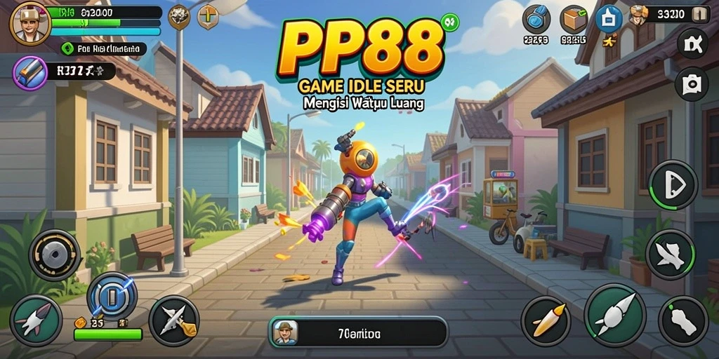 Screenshot utama PP88 menunjukkan gameplay Idle yang menyenangkan dan strategis.