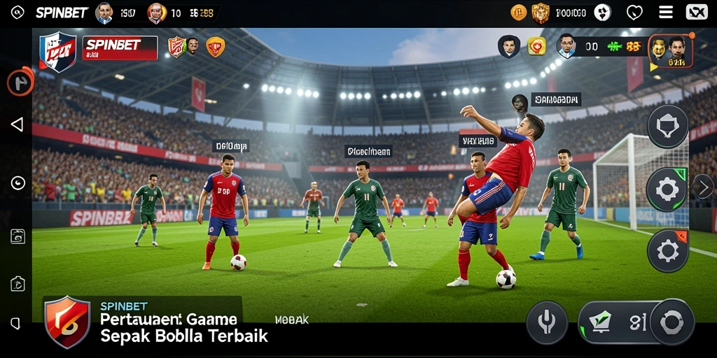 Tampilan gameplay SPINBET yang mendebarkan dengan taruhan sepak bola.