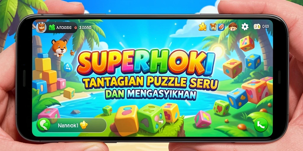 Tangkapan layar gameplay <strong>SUPERHOKI</strong> memperlihatkan tantangan puzzle yang menarik.